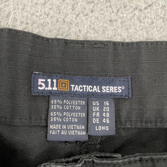 5.11 Tactical Pants Women 16 Long Black Ripstop EMT Workwear Cargo - Picture 6 of 11